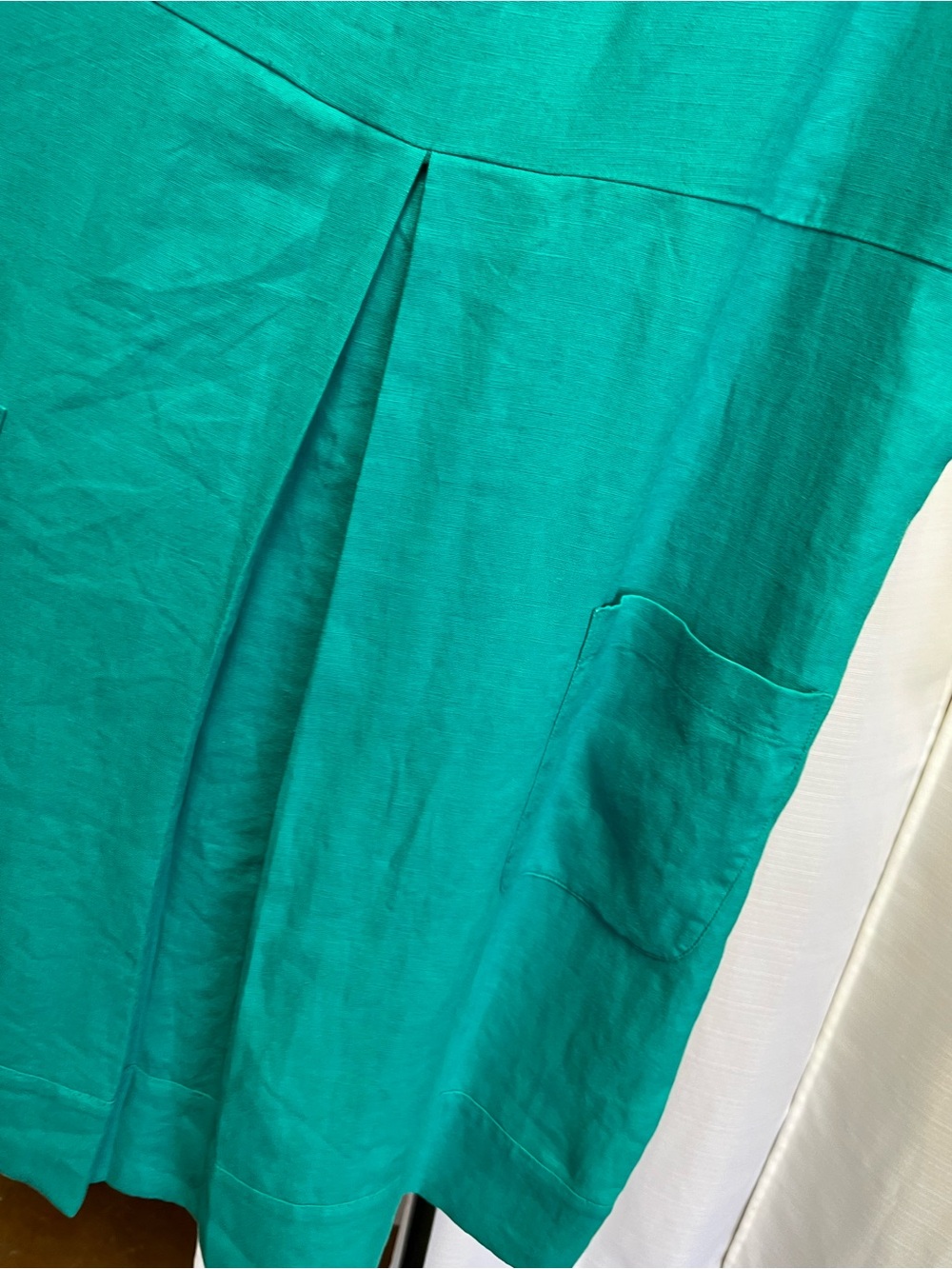 J.Jill linen shift dress in a vibrant lagoon teal | size small - Picture 4 of 6